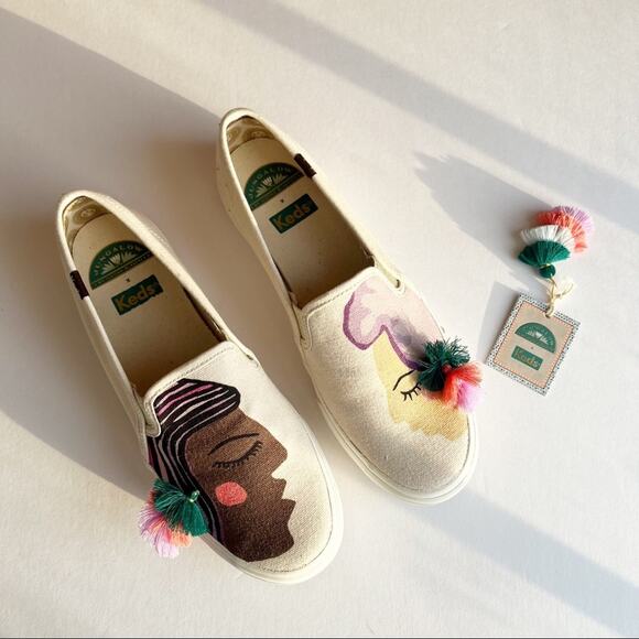 KEDS x Jungalow Double Decker Duet Tassel Slip on Sneakers - Picture 1 of 7